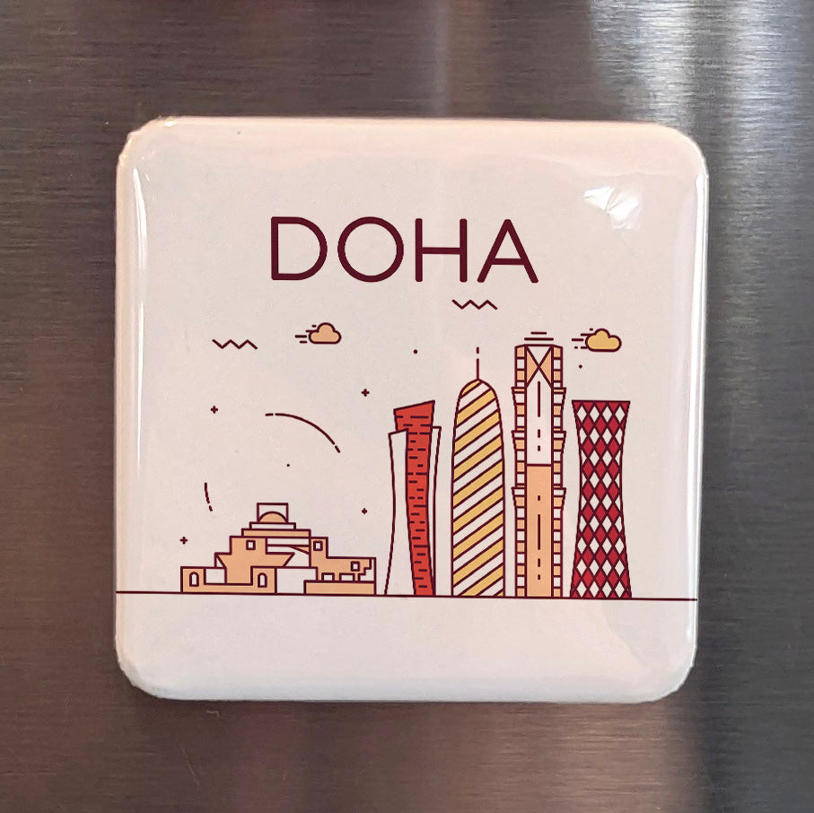 Doha Qatar Asia Magnet | City of the Future on the Persian Gulf | 2x2 | Made in Canada