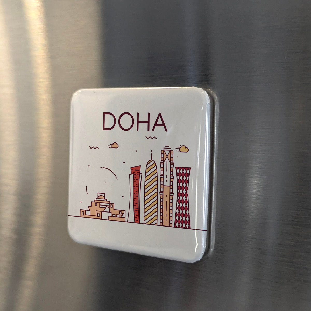 Doha Qatar Asia Magnet | City of the Future on the Persian Gulf | 2x2 | Made in Canada
