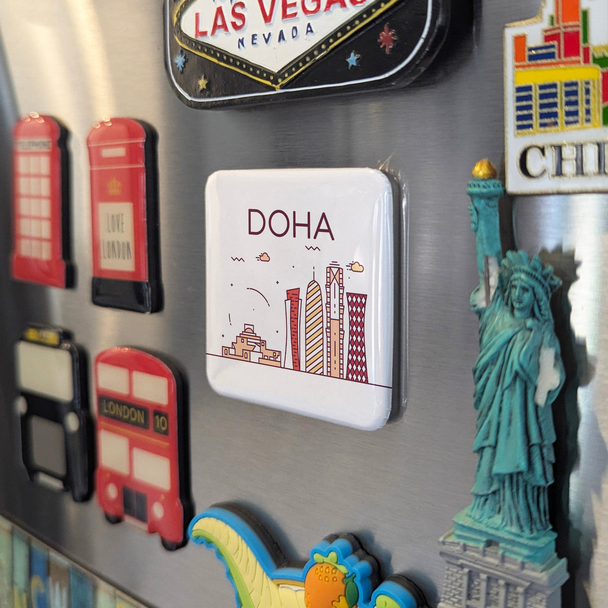 Doha Qatar Asia Magnet | City of the Future on the Persian Gulf | 2x2 | Made in Canada