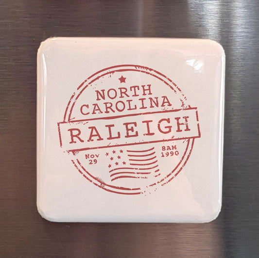 Raleigh North Carolina Magnet | Postal Stamp | 2×2 | Made in Canada - PhiloPerse