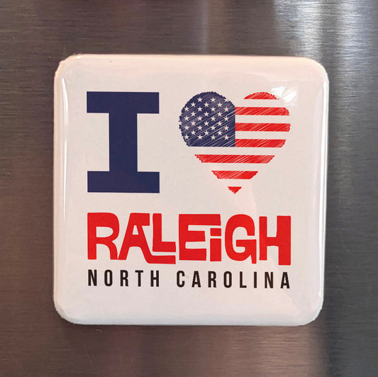 Raleigh North Carolina Magnet | City of Oaks | 2×2 | Made in Canada - PhiloPerse