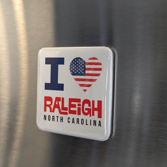 Raleigh North Carolina Magnet | City of Oaks | 2×2 | Made in Canada - PhiloPerse