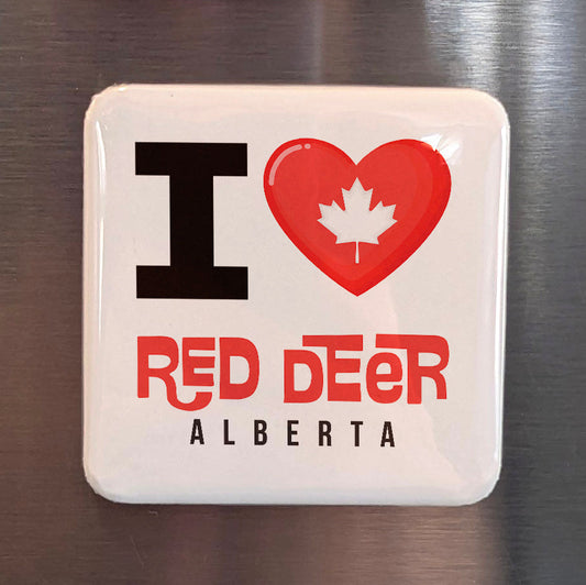 Red Deer Alberta Magnet | Crossroads of Alberta | 2x2 | Made in Canada - PhiloPerse