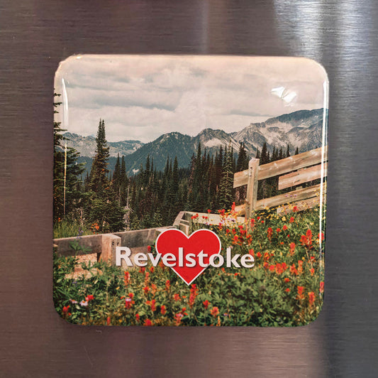 Revelstoke British Columbia Magnet | Columbia River Mountain Town | 2x2 | Made in Canada - PhiloPerse