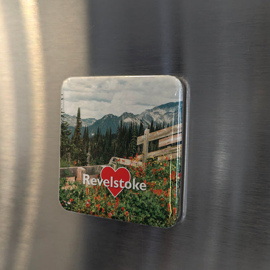 Revelstoke British Columbia Magnet | Columbia River Mountain Town | 2x2 | Made in Canada - PhiloPerse