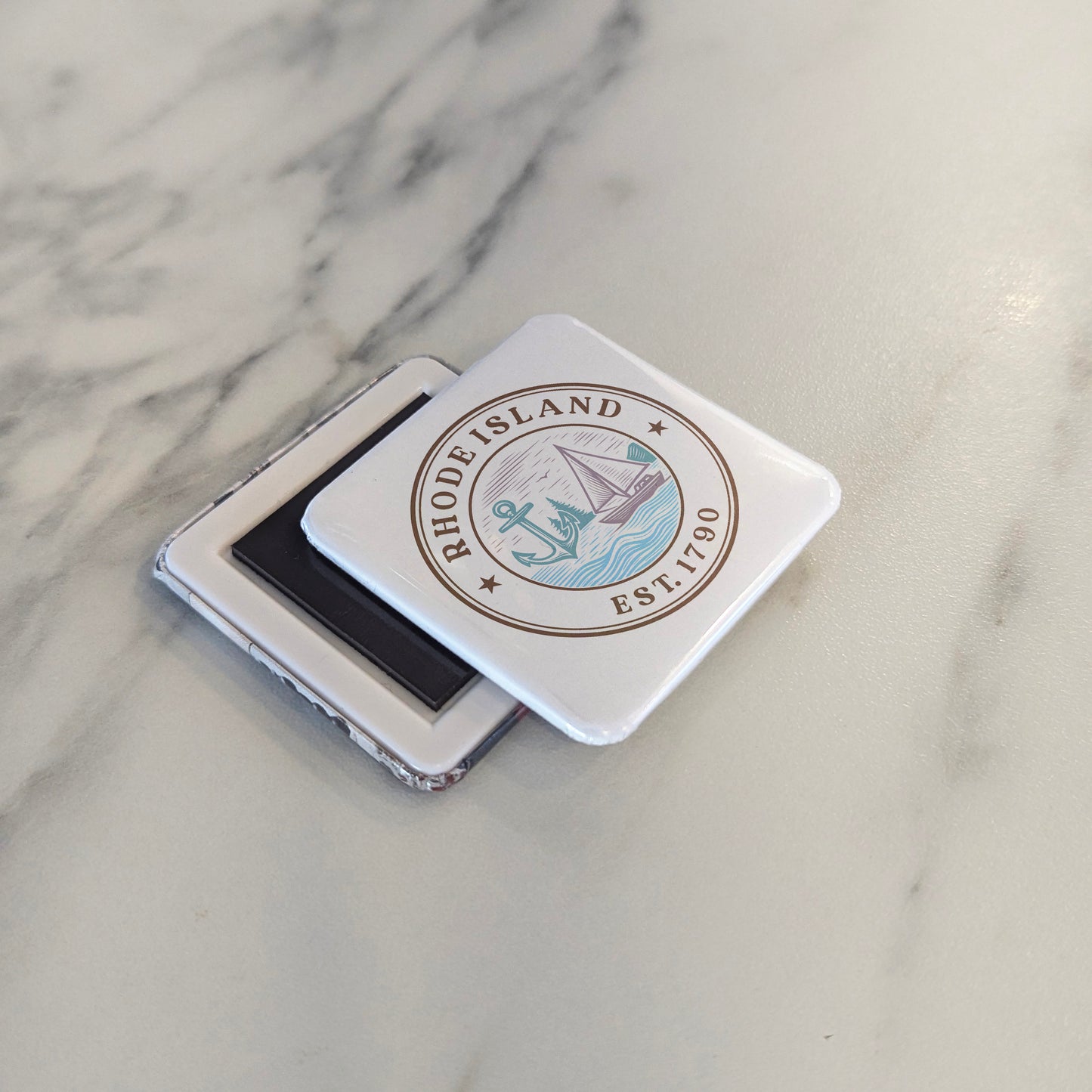Rhode Island Magnet | The Ocean State | 2×2 | Made in Canada - PhiloPerse