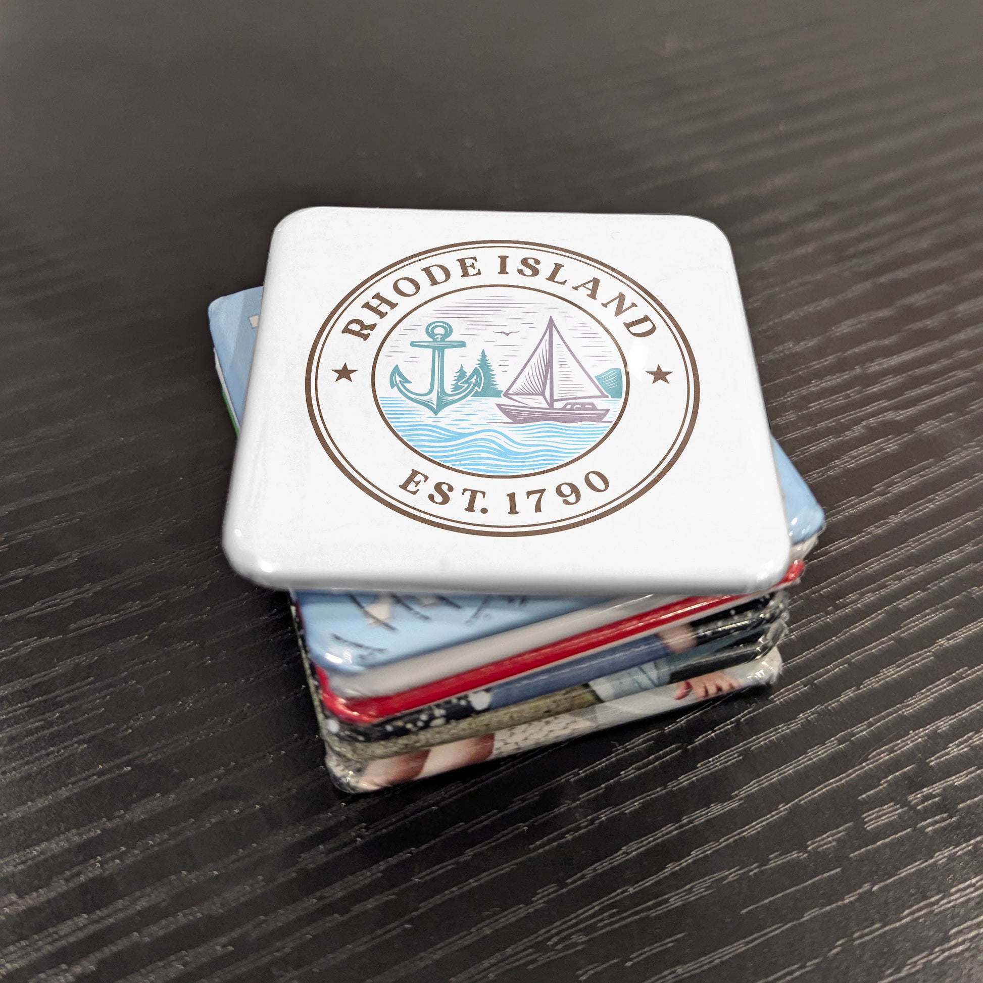 Rhode Island Magnet | The Ocean State | 2×2 | Made in Canada - PhiloPerse
