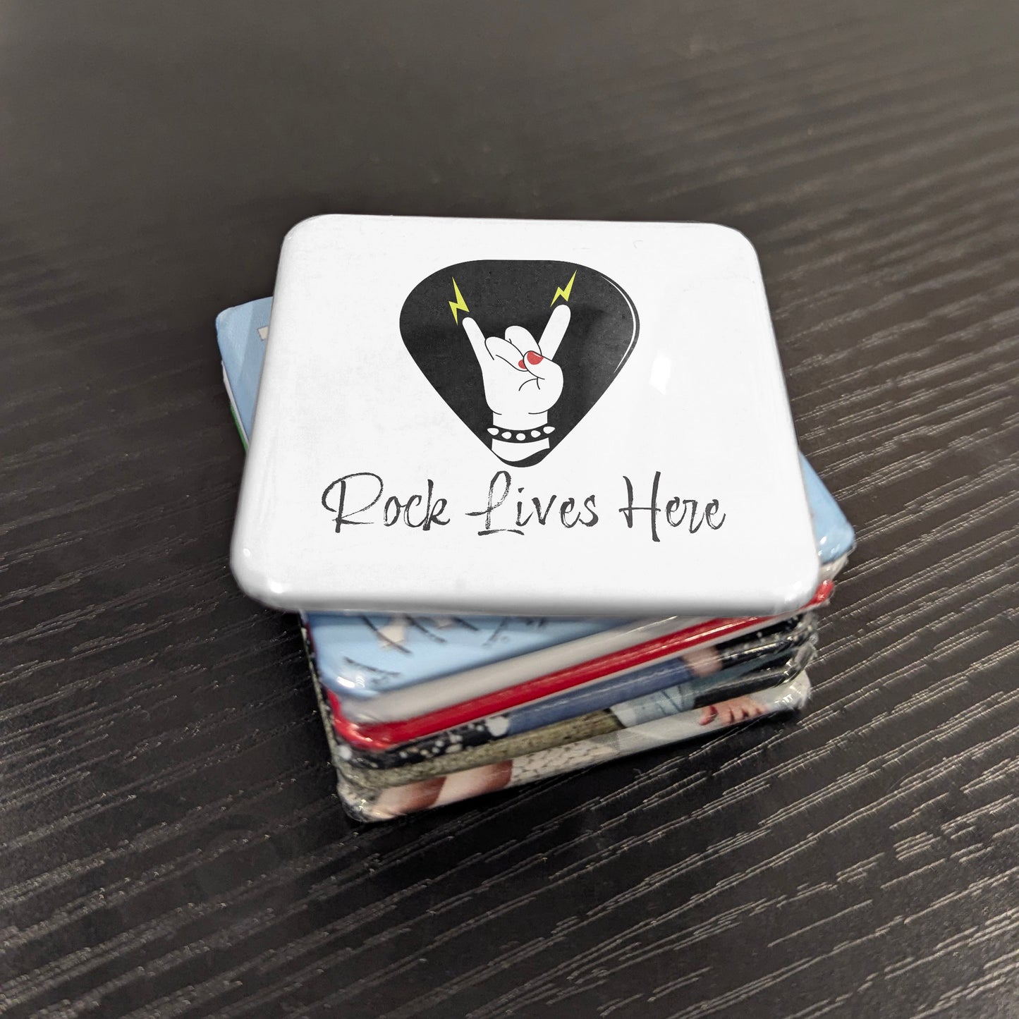 Rock Lives Here Fridge Magnet - PhiloPerse