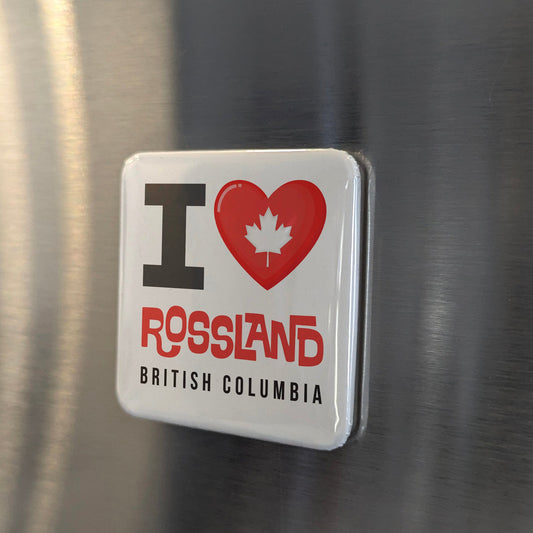 Rossland British Columbia Magnet | Golden City of the Kootenays | 2x2 | Made in Canada - PhiloPerse