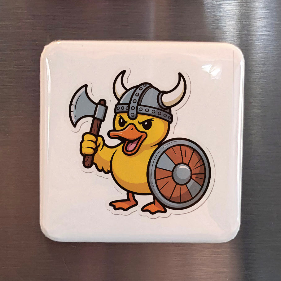 Viking Magnet | Rubber Duck Viking and the Playful Spirit of the Norse Longship | 2x2 | Made in Canada