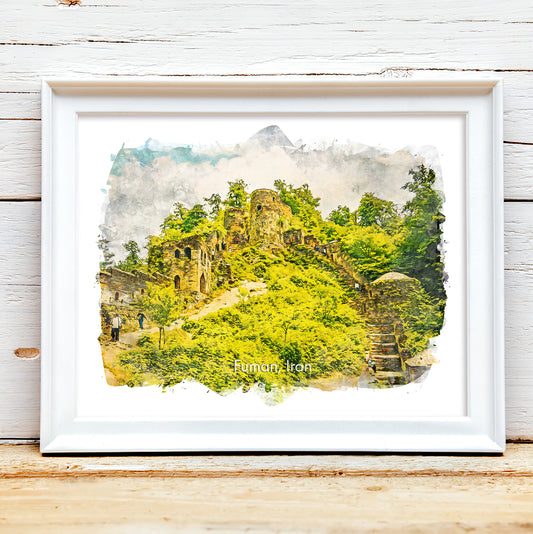 Rudkhan Castle, Iran, Art Print | 8×10 | Made in Canada - PhiloPerse