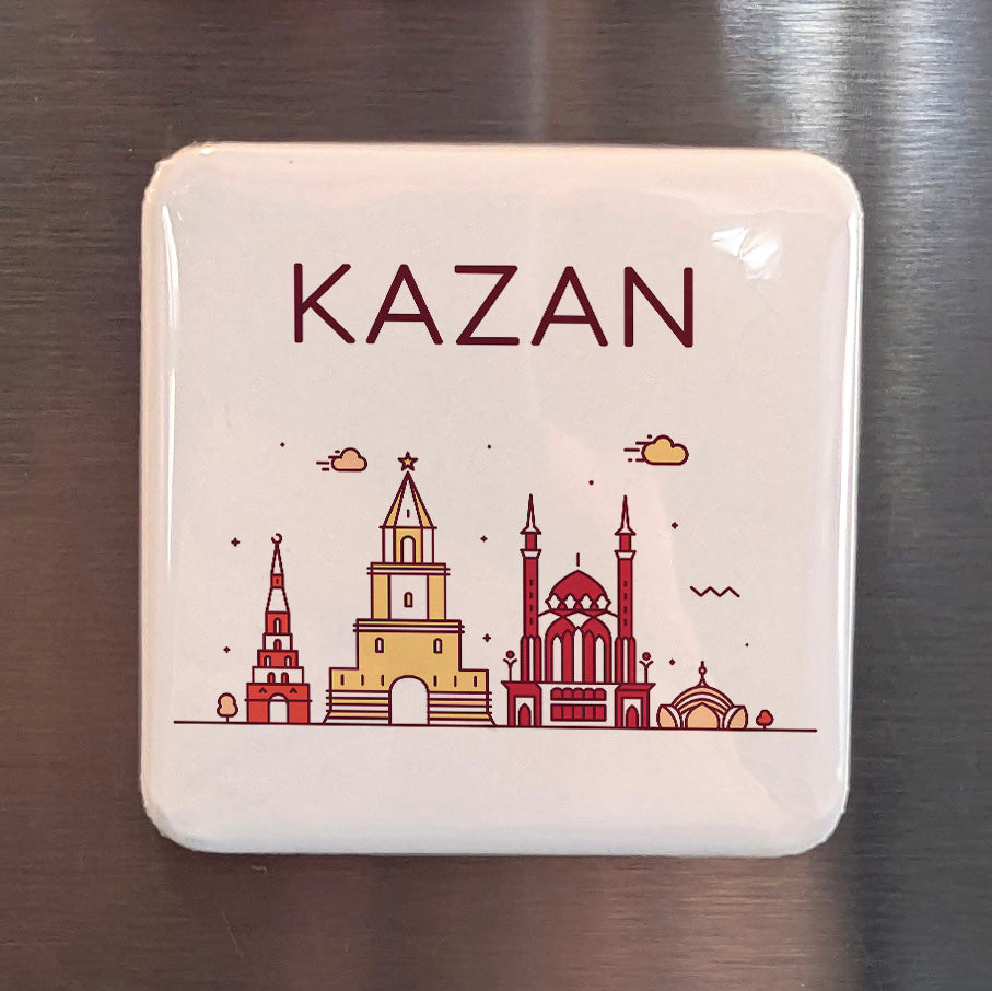 Kazan Russia Asia Magnet | Third Capital of Russia Where Europe Meets Asia | 2x2 | Made in Canada