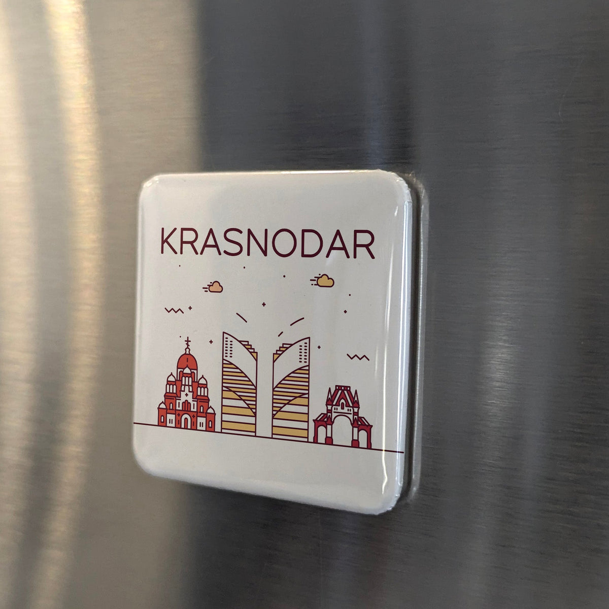 Krasnodar Russia Asia Magnet | Capital of the Kuban Cossack Heartland | 2x2 | Made in Canada