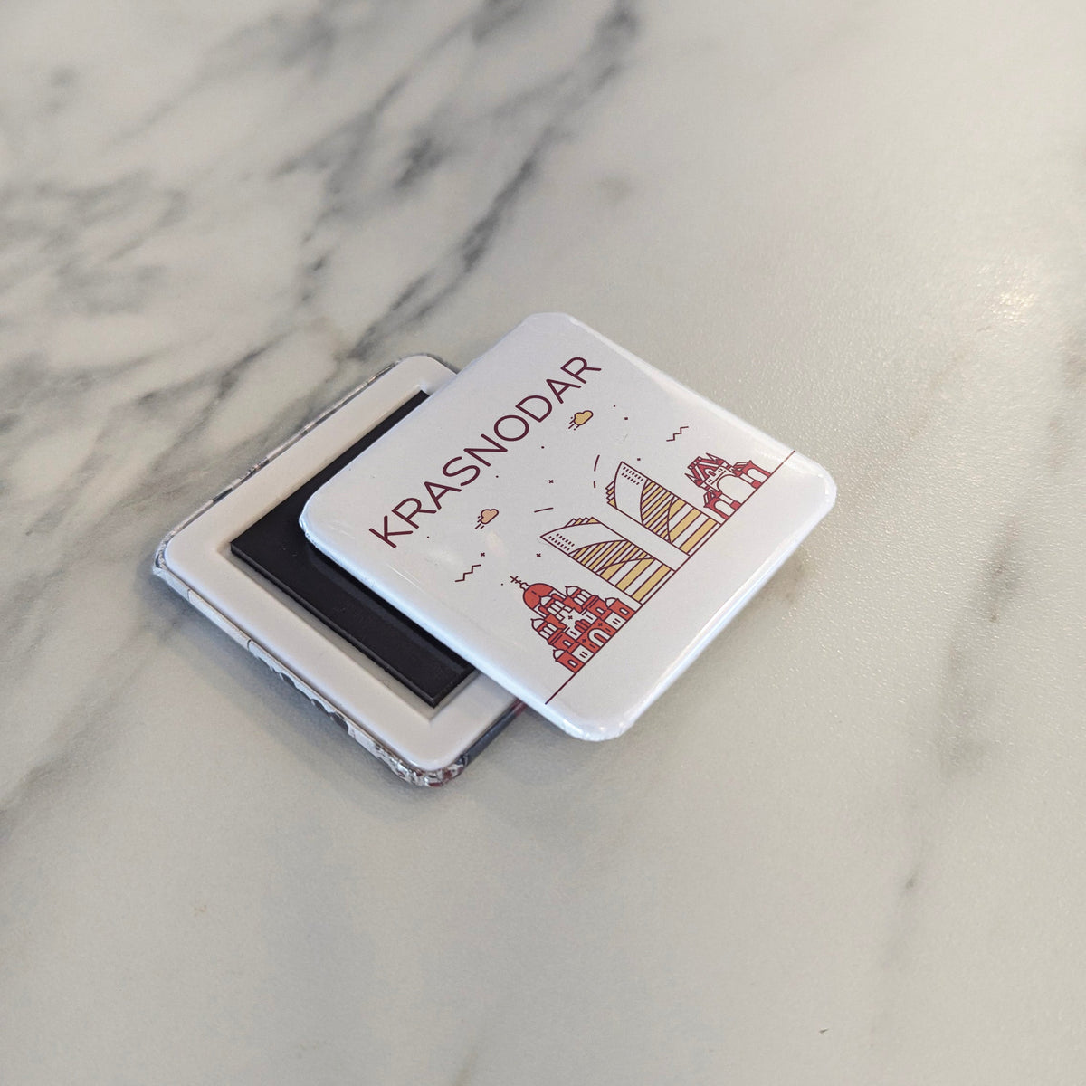 Krasnodar Russia Asia Magnet | Capital of the Kuban Cossack Heartland | 2x2 | Made in Canada