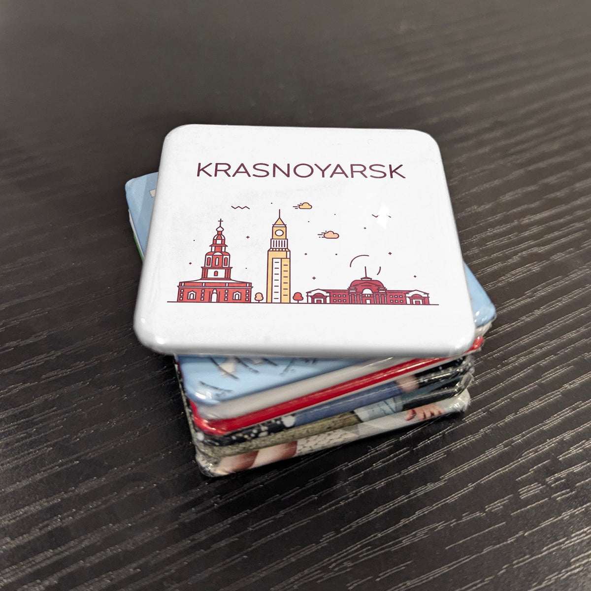 Krasnoyarsk Russia Asia Magnet | Siberian Giant on the Yenisei River | 2x2 | Made in Canada