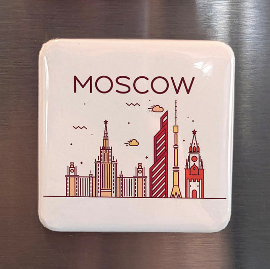 Moscow Russia Europe Magnet | Third Rome Capital of the Eurasian Heartland | 2x2 | Made in Canada - PhiloPerse