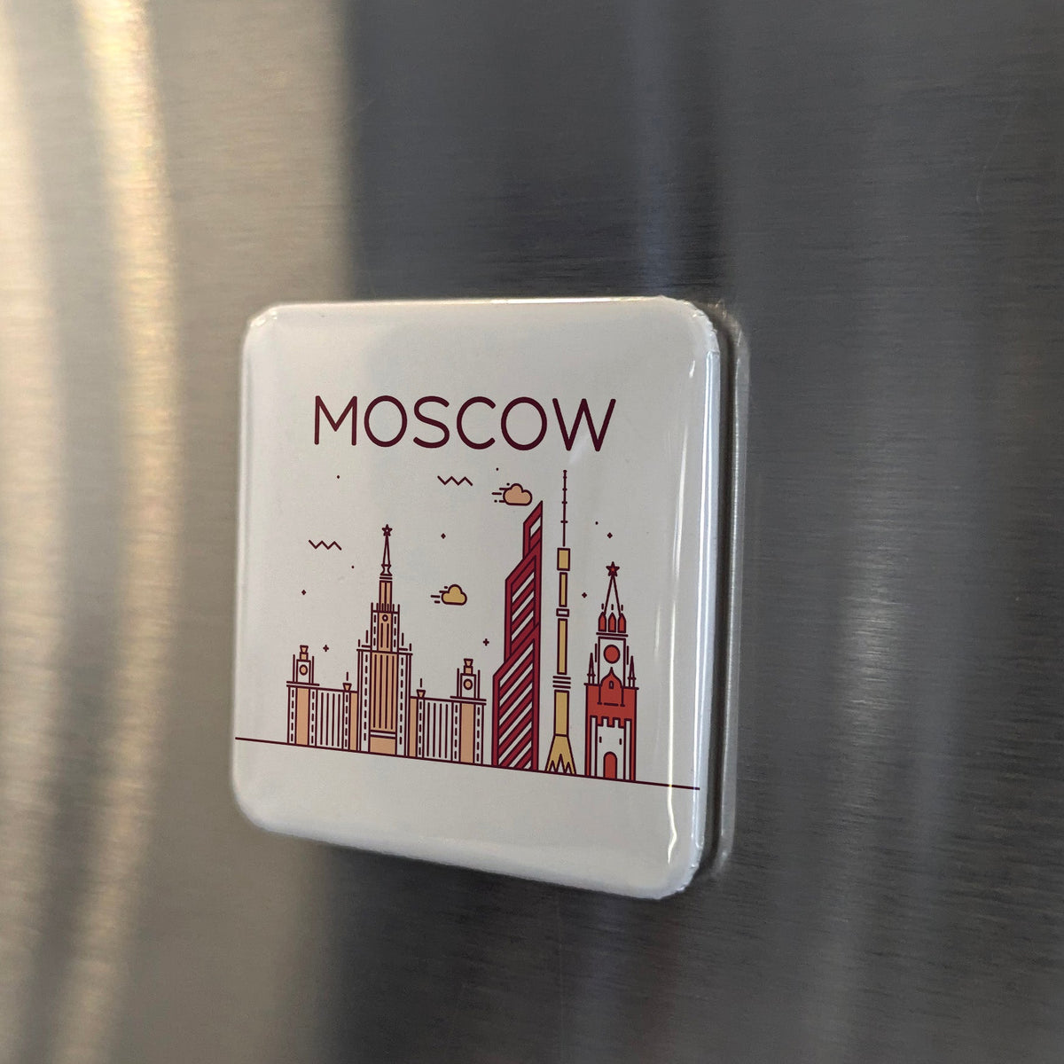Moscow Russia Europe Magnet | Third Rome Capital of the Eurasian Heartland | 2x2 | Made in Canada