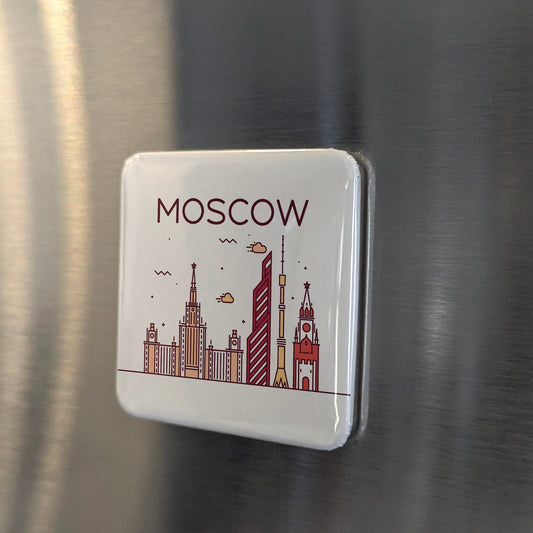 Moscow Russia Europe Magnet | Third Rome Capital of the Eurasian Heartland | 2x2 | Made in Canada - PhiloPerse