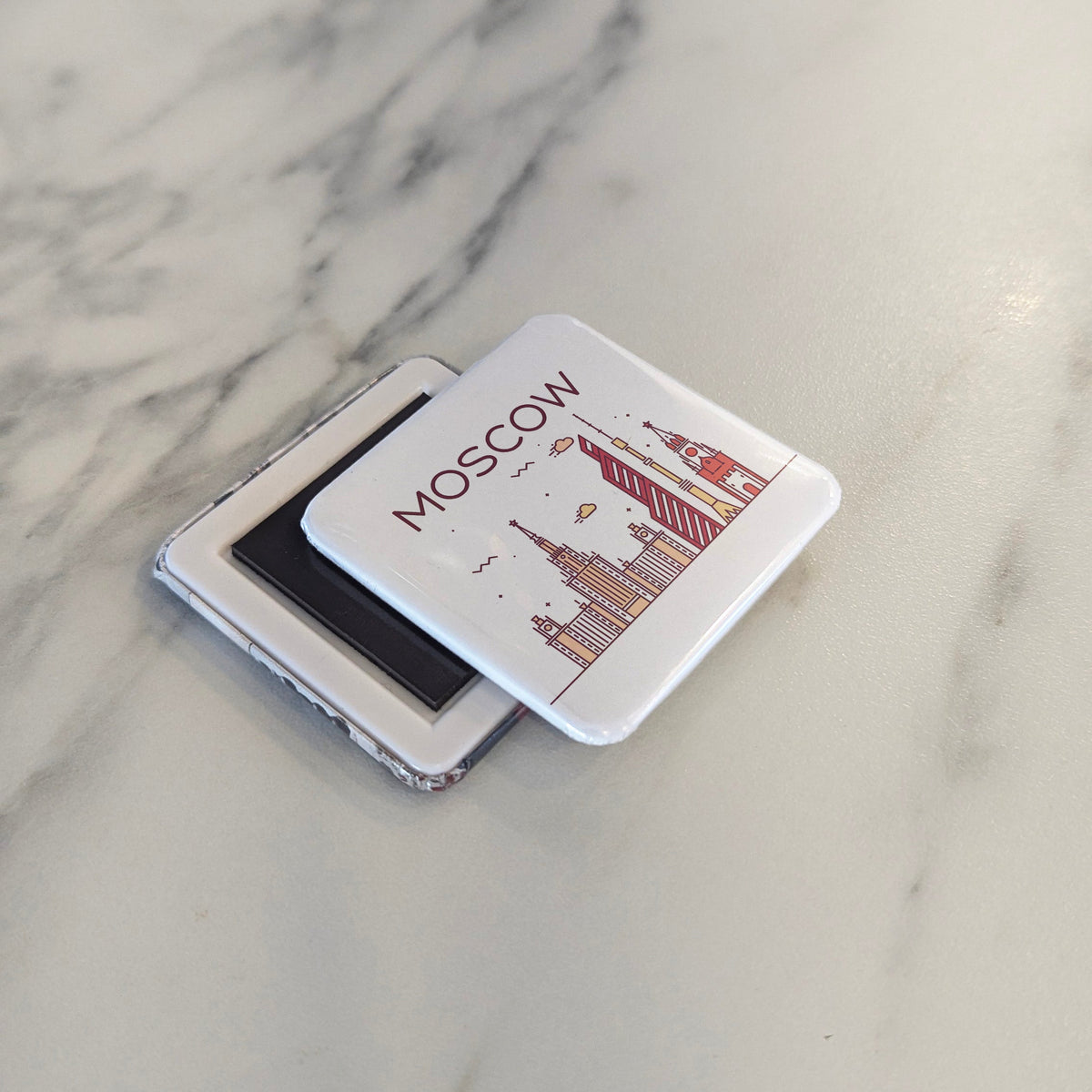 Moscow Russia Europe Magnet | Third Rome Capital of the Eurasian Heartland | 2x2 | Made in Canada