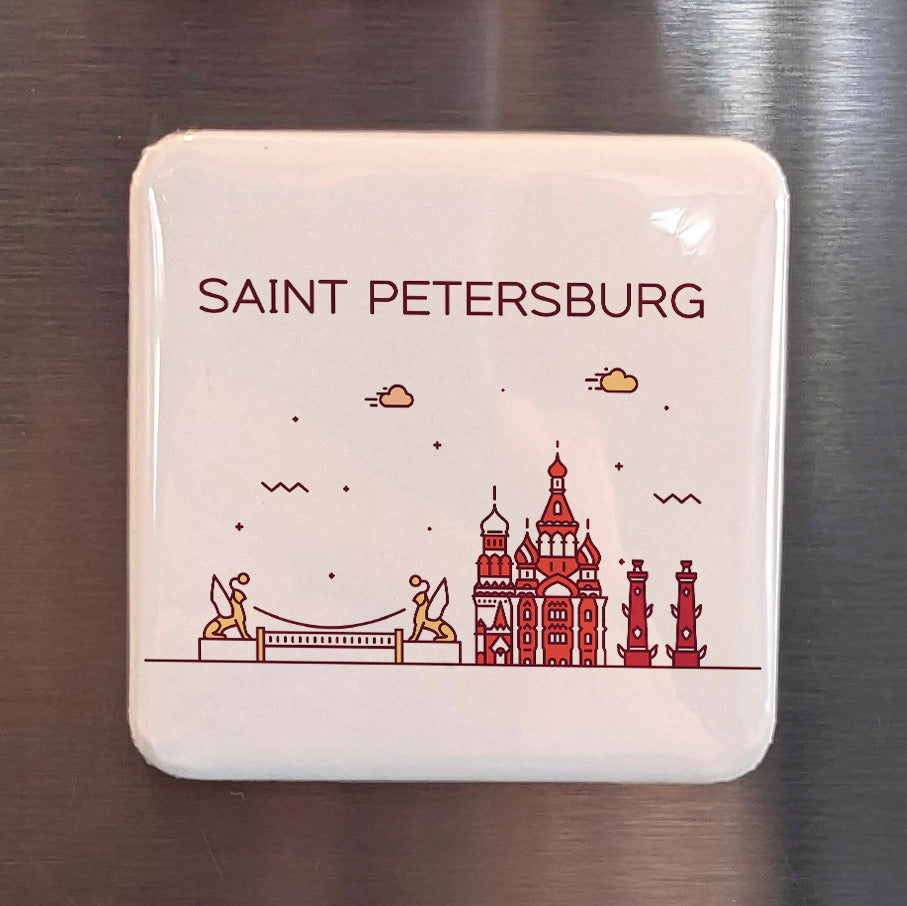 Saint Petersburg Russia Magnet | Venice of the North and Imperial Capital on the Neva | 2x2 | Made in Canada