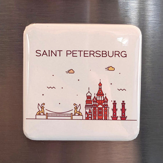 Saint Petersburg Russia Magnet | Venice of the North and Imperial Capital on the Neva | 2x2 | Made in Canada - PhiloPerse