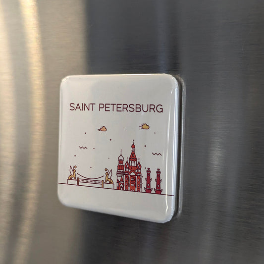 Saint Petersburg Russia Magnet | Venice of the North and Imperial Capital on the Neva | 2x2 | Made in Canada - PhiloPerse
