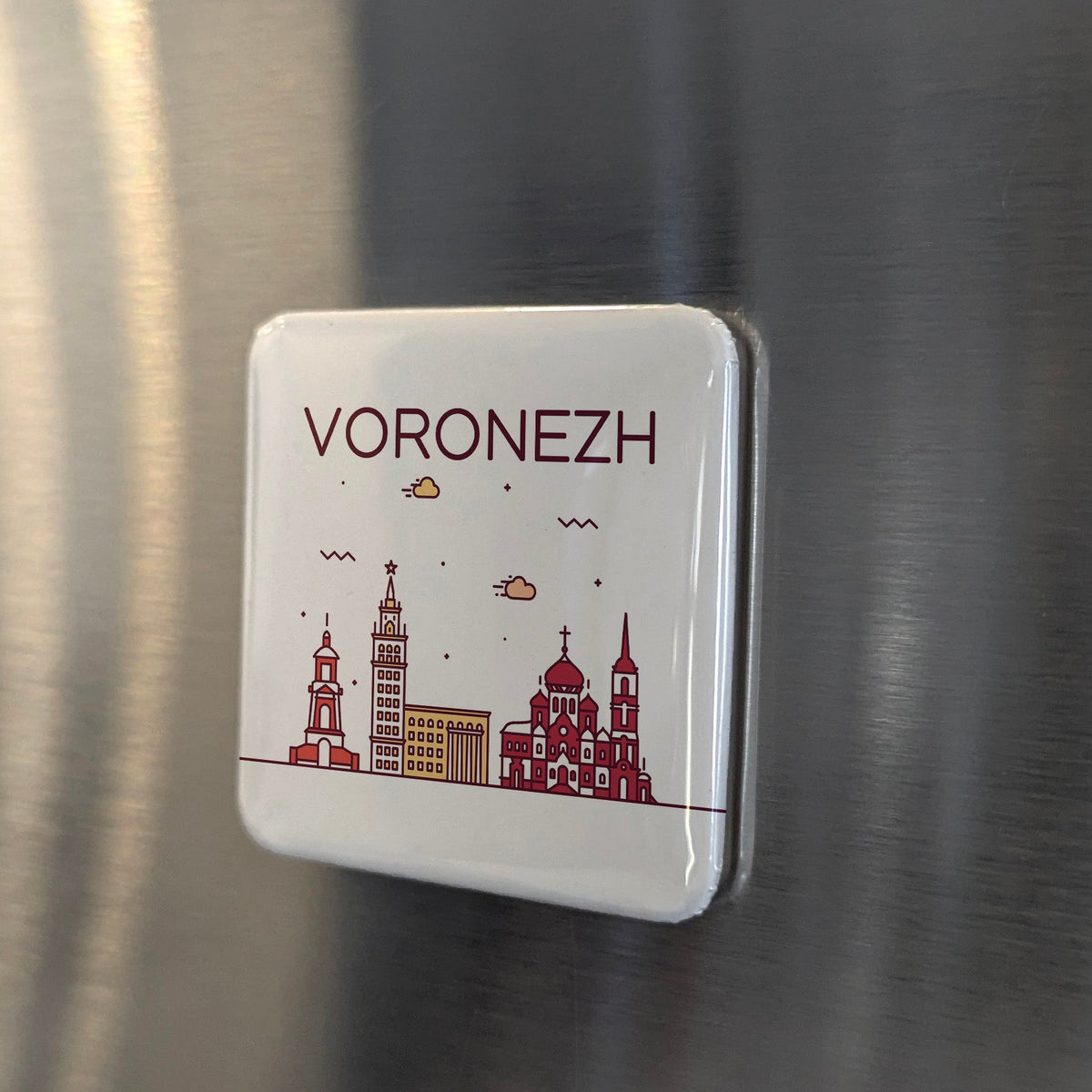 Voronezh Russia Europe Magnet | Birthplace of the Russian Navy on the Voronezh River | 2x2 | Made in Canada