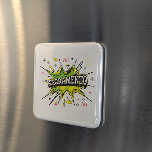 Sacramento California Magnet | River City | 2×2 | Made in Canada - PhiloPerse