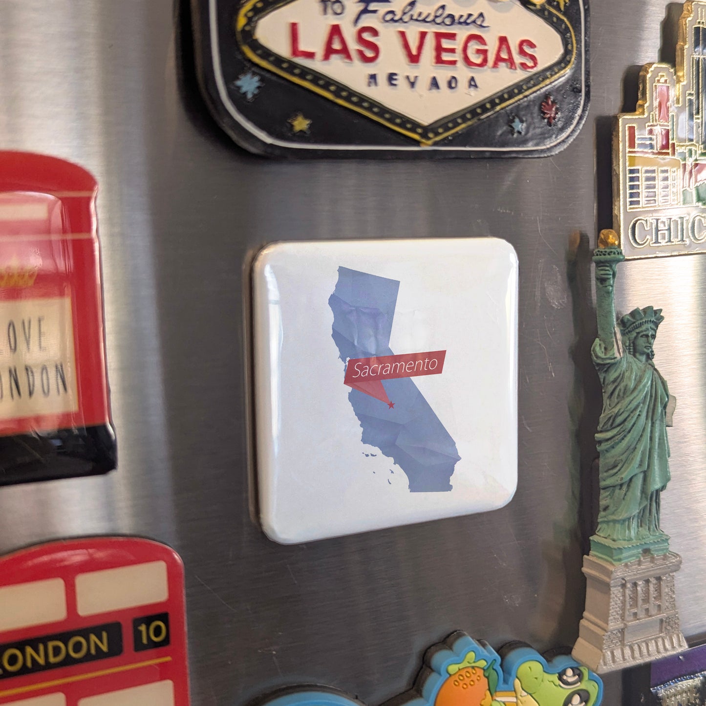 Sacramento California Magnet | California Capital Map | 2×2 | Made in Canada