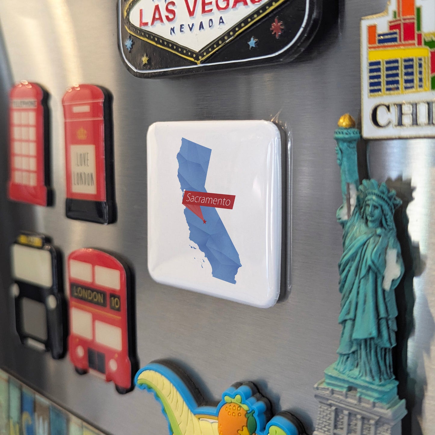 Sacramento California Magnet | California Capital Map | 2×2 | Made in Canada
