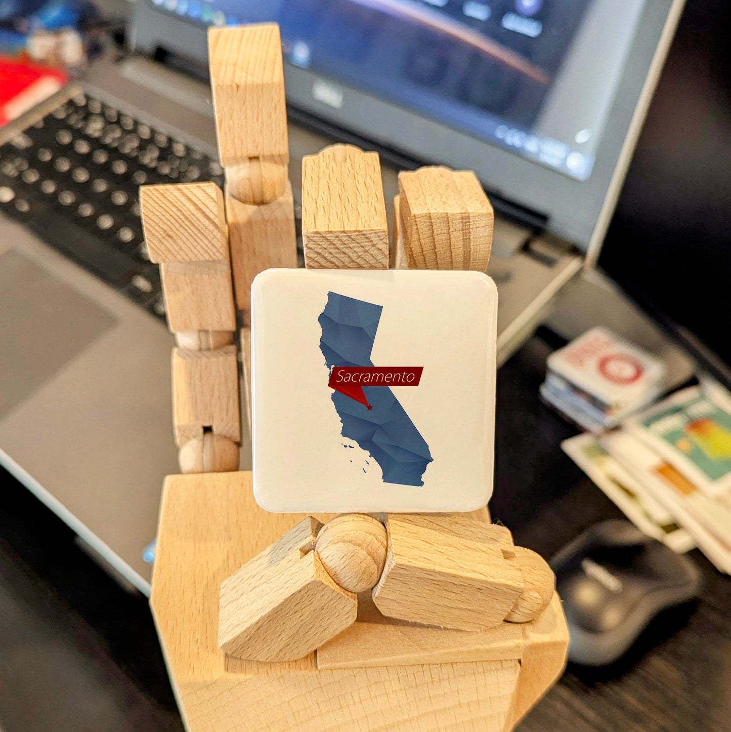 Sacramento California Magnet | California Capital Map | 2×2 | Made in Canada