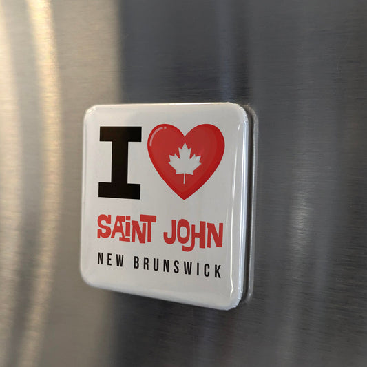 Saint John New Brunswick Magnet | Fundy Tidal City | 2x2 | Made in Canada - PhiloPerse