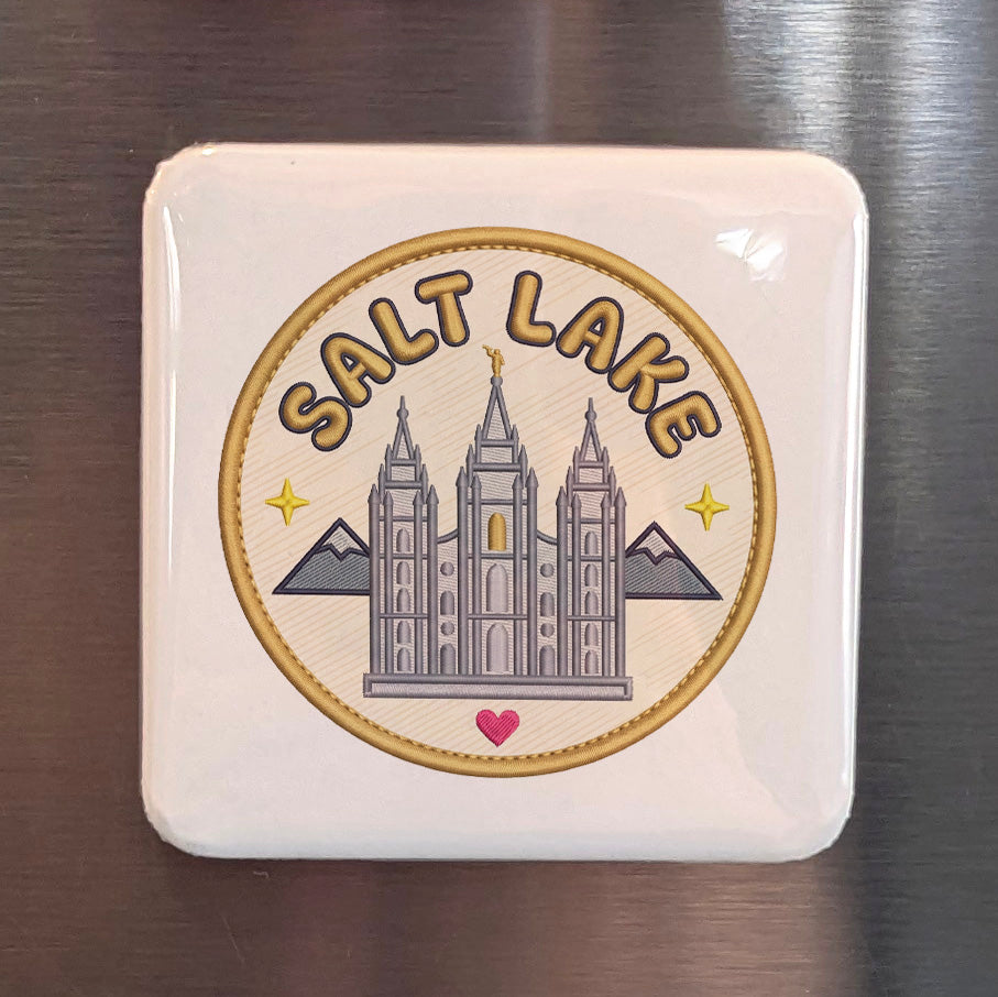 Salt Lake City Utah Magnet | Temple Square | 2×2 | Made in Canada