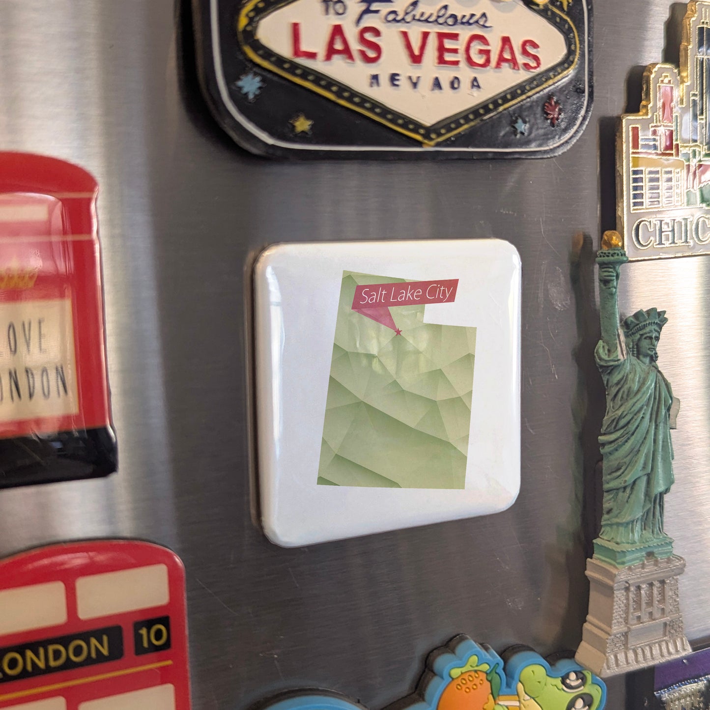 Salt Lake City Utah Magnet | Utah Capital Map | 2×2 | Made in Canada