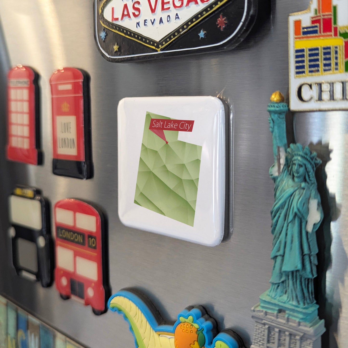 Salt Lake City Utah Magnet | Utah Capital Map | 2×2 | Made in Canada