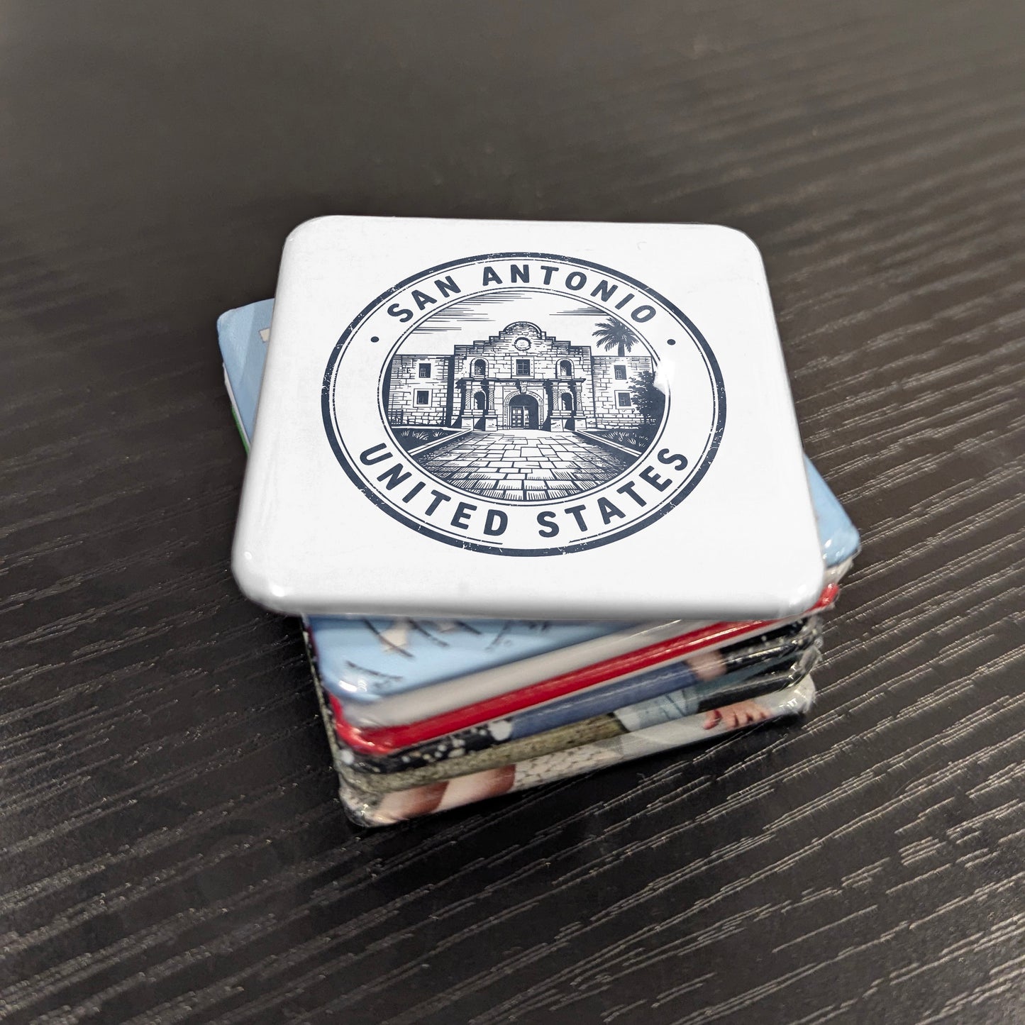 San Antonio Texas Magnet | Alamo City Stamp | 2×2 | Made in Canada