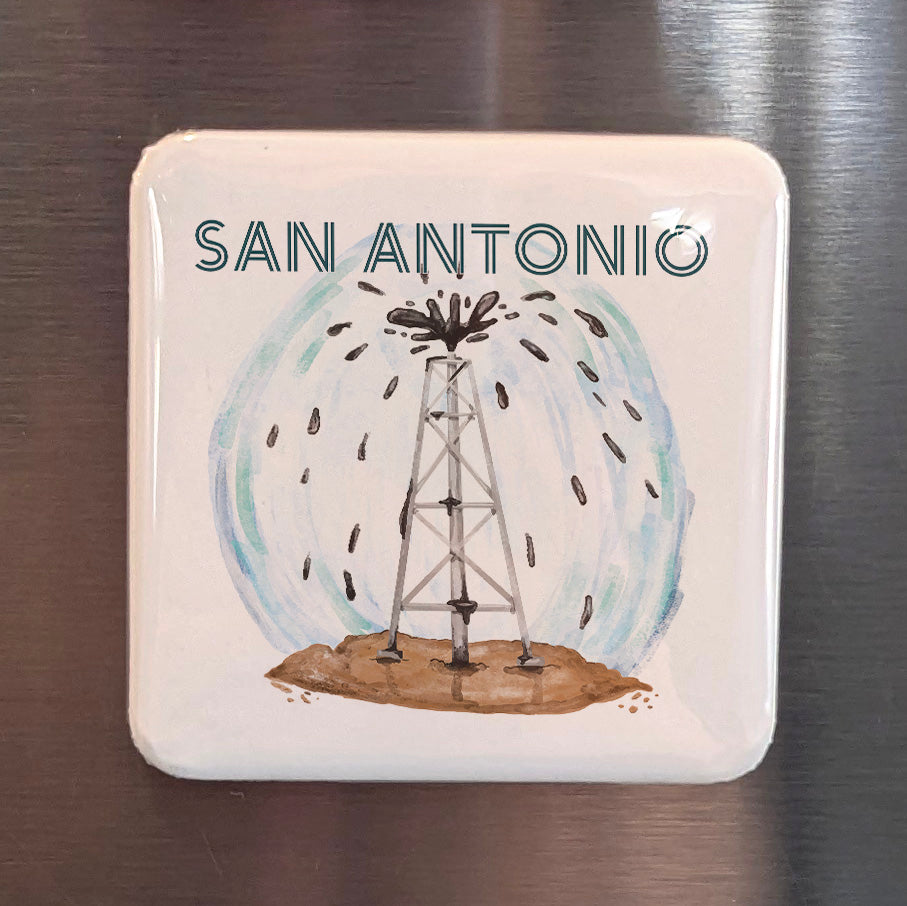 San Antonio Texas Magnet | Texas Oil Country | 2×2 | Made in Canada