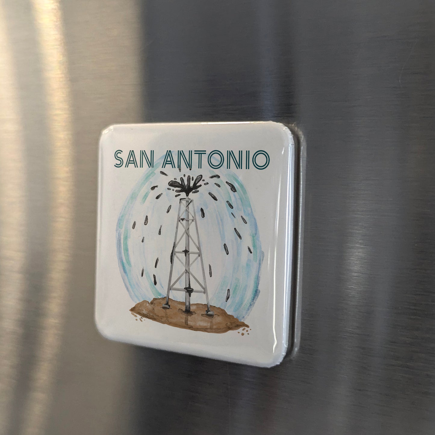 San Antonio Texas Magnet | Texas Oil Country | 2×2 | Made in Canada
