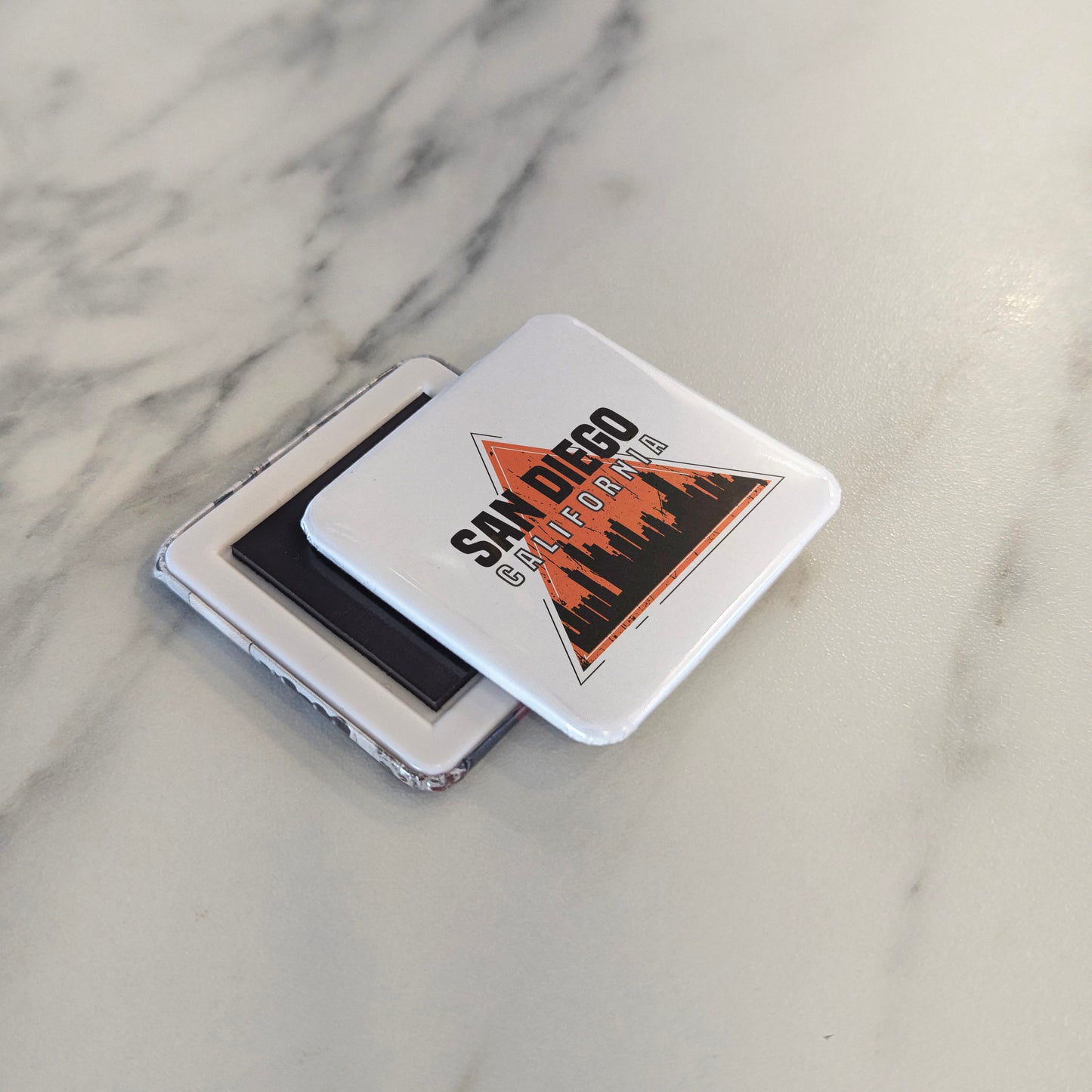 San Diego California Magnet | America's Finest City Triangle | 2×2 | Made in Canada - PhiloPerse