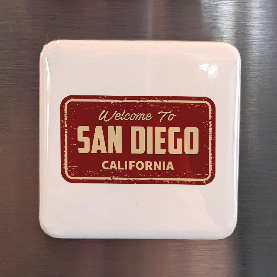 San Diego California Magnet | Welcome to San Diego | 2×2 | Made in Canada - PhiloPerse
