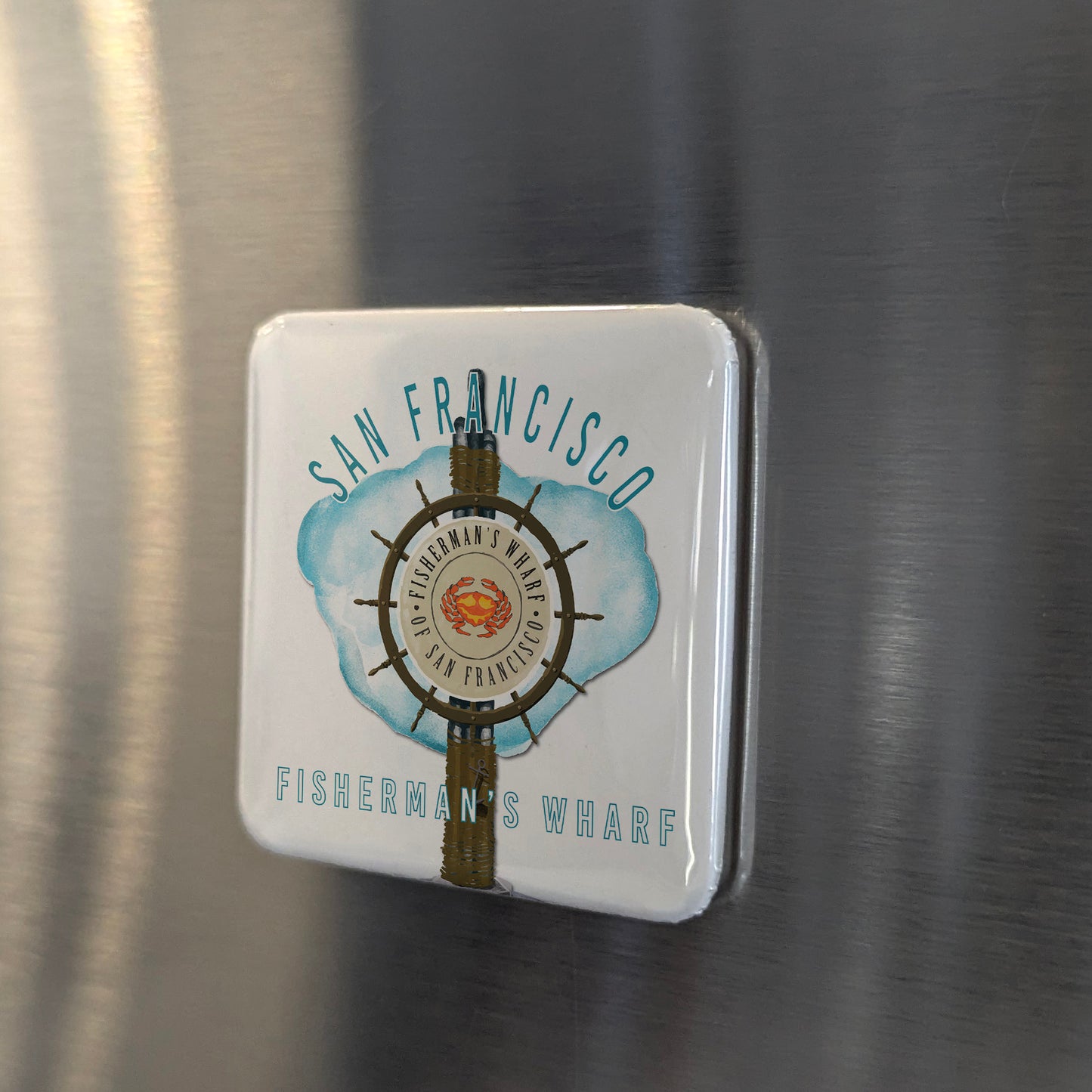 San Francisco California Magnet | Fisherman's Wharf | 2×2 | Made in Canada - PhiloPerse