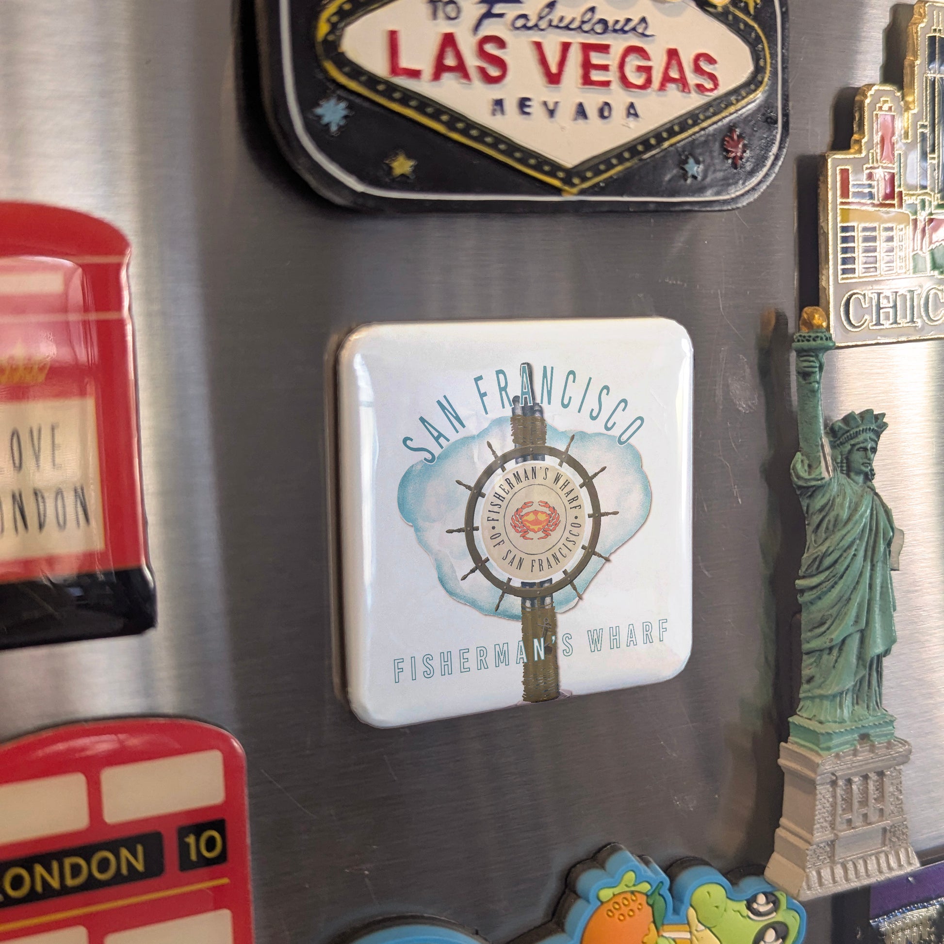 San Francisco California Magnet | Fisherman's Wharf | 2×2 | Made in Canada - PhiloPerse