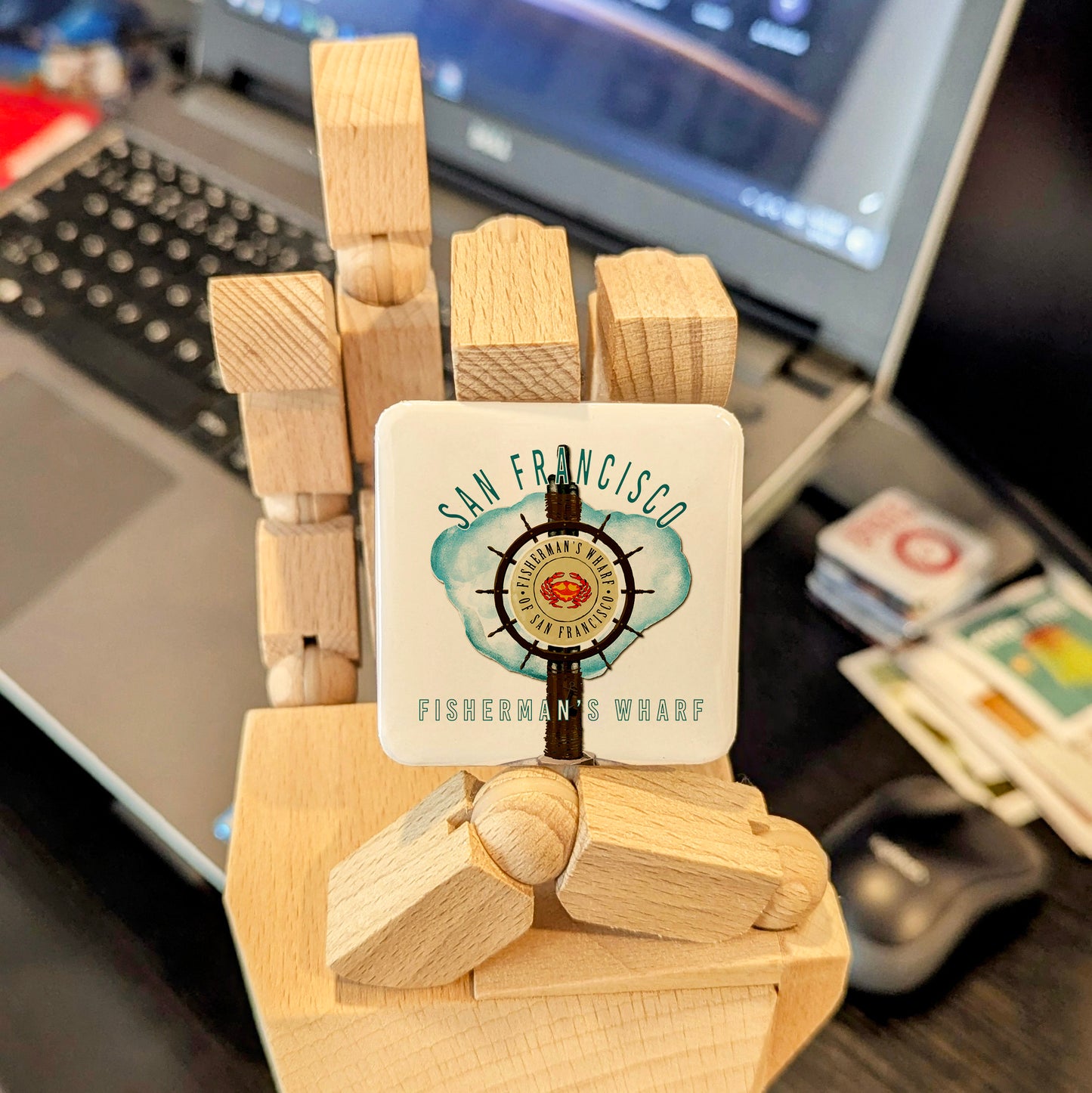 San Francisco California Magnet | Fisherman's Wharf | 2×2 | Made in Canada - PhiloPerse