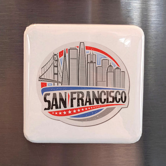 San Francisco California Magnet | Patriot City Globe | 2×2 | Made in Canada - PhiloPerse