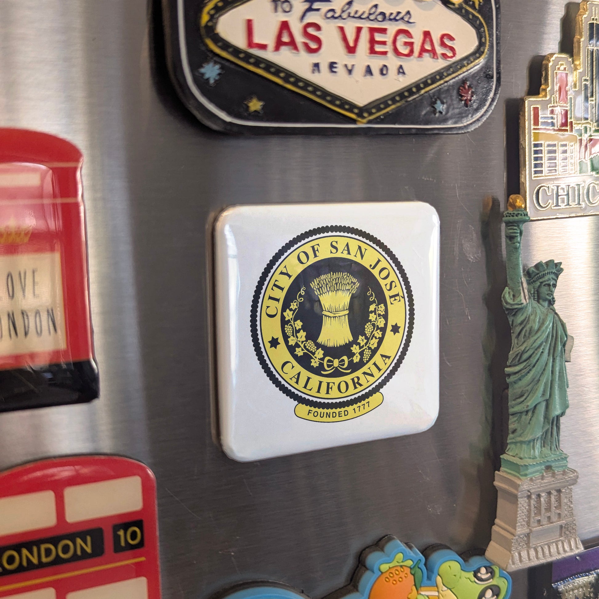 San Jose California Magnet | Founded 1777 | 2×2 | Made in Canada - PhiloPerse
