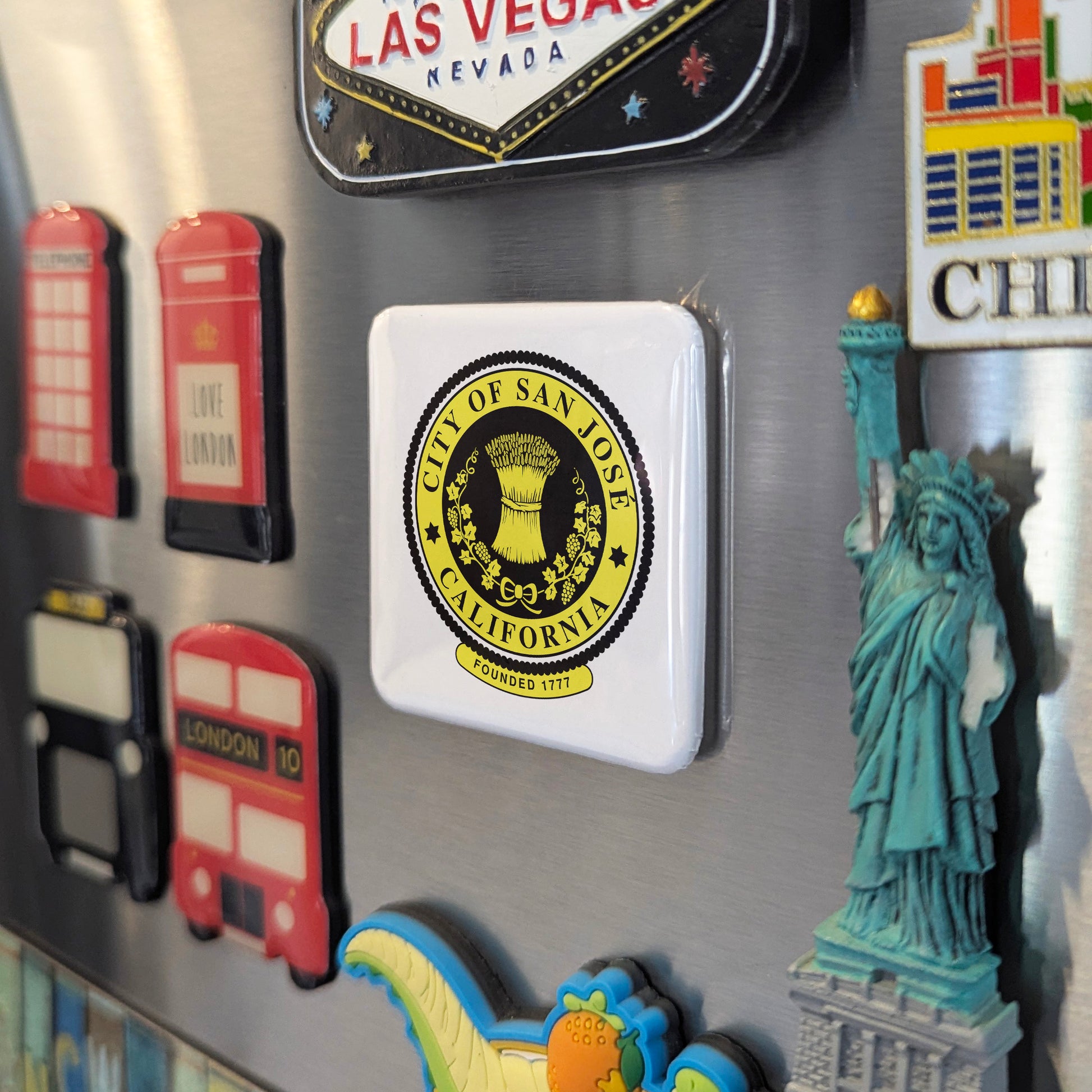 San Jose California Magnet | Founded 1777 | 2×2 | Made in Canada - PhiloPerse