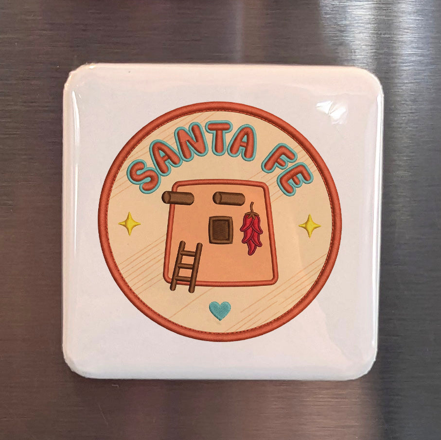 Santa Fe New Mexico Magnet | Adobe Soul | 2×2 | Made in Canada - PhiloPerse