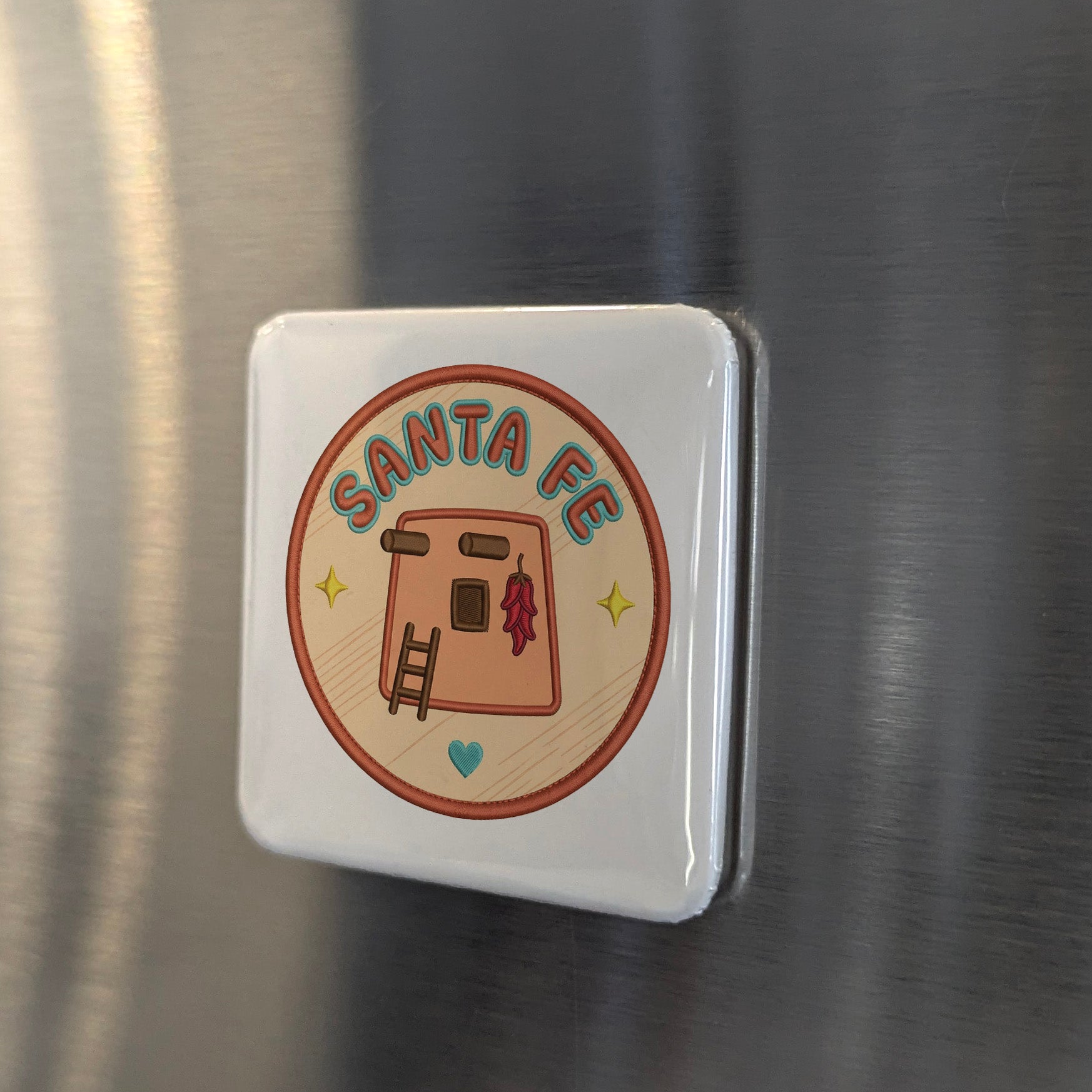 Santa Fe New Mexico Magnet | Adobe Soul | 2×2 | Made in Canada - PhiloPerse