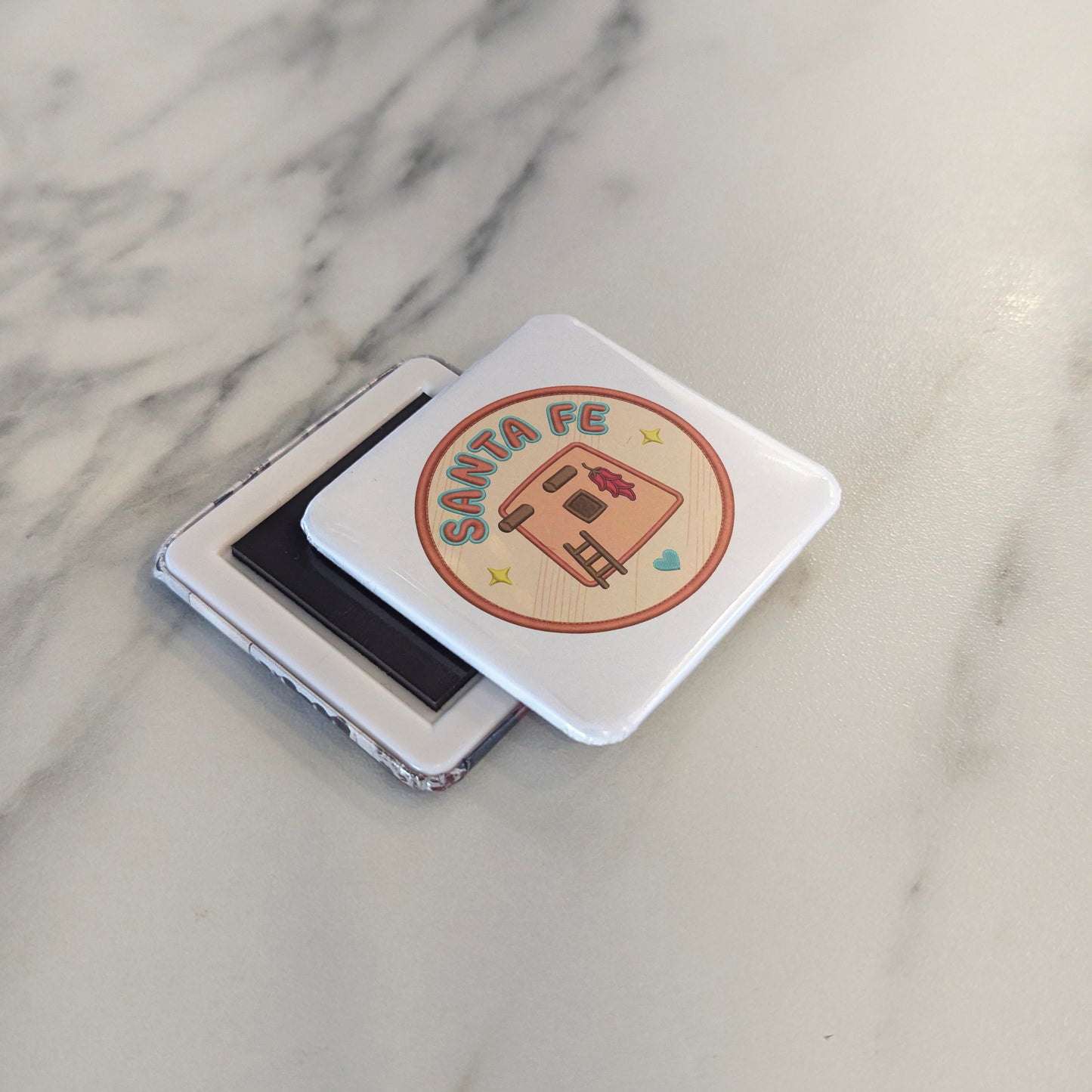 Santa Fe New Mexico Magnet | Adobe Soul | 2×2 | Made in Canada - PhiloPerse
