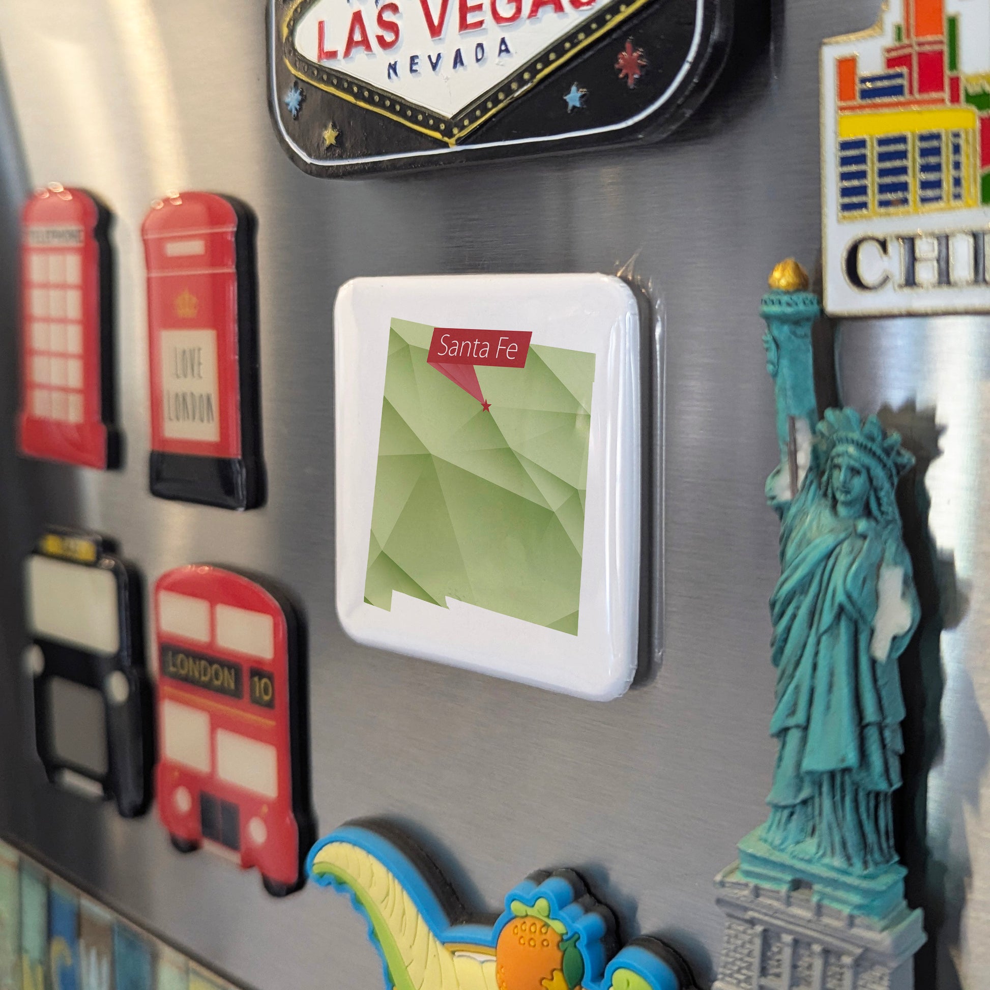 Santa Fe New Mexico Magnet | The City Different | 2×2 | Made in Canada - PhiloPerse